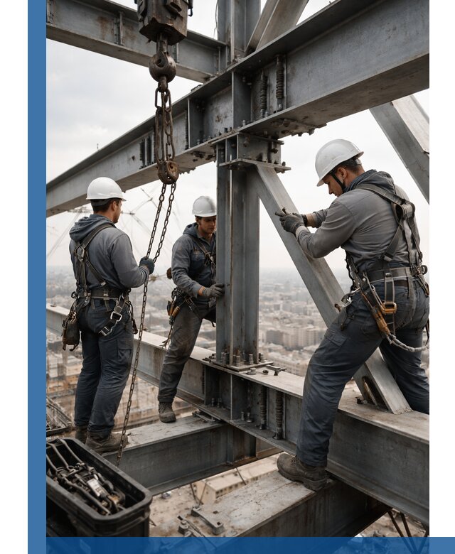 Профессиональный монтаж металлоконструкций на высоте в Ейске