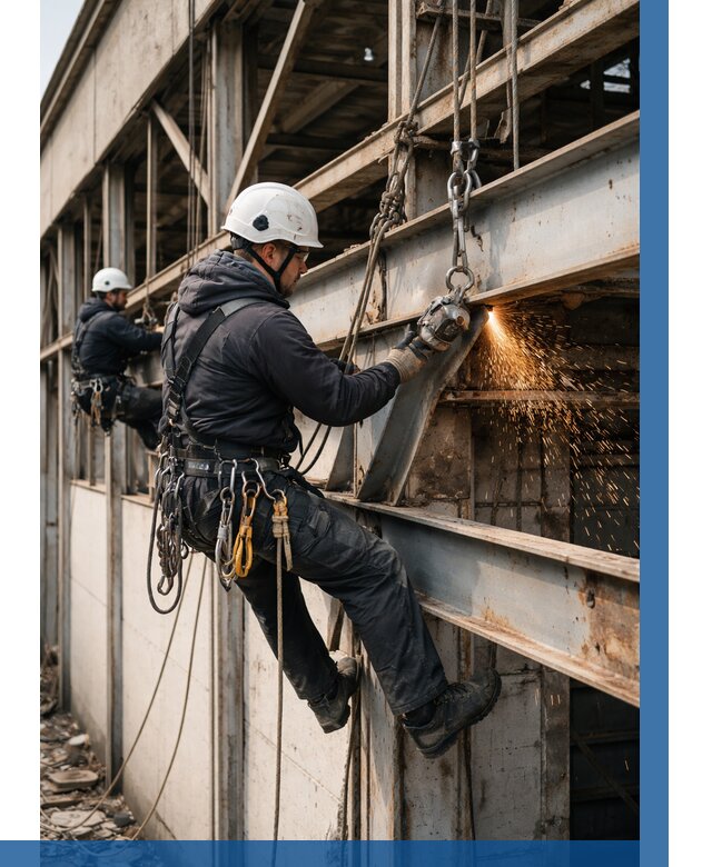 Демонтаж металлоконструкций на высоте в Ейске от 6699р. |ВЫСОТНИК-Еск