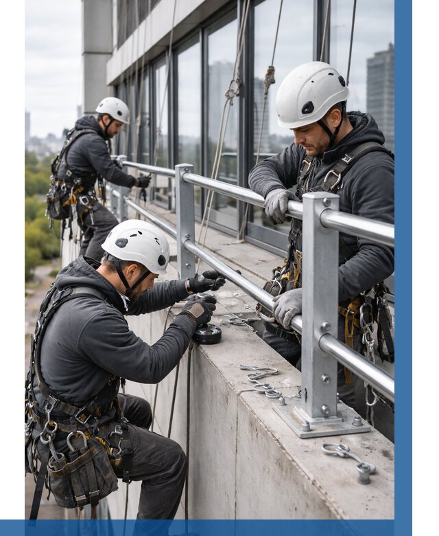 Монтаж ограждений на высоте в Ейске, от 1237 р. | ВЫСОТНИК-Еск