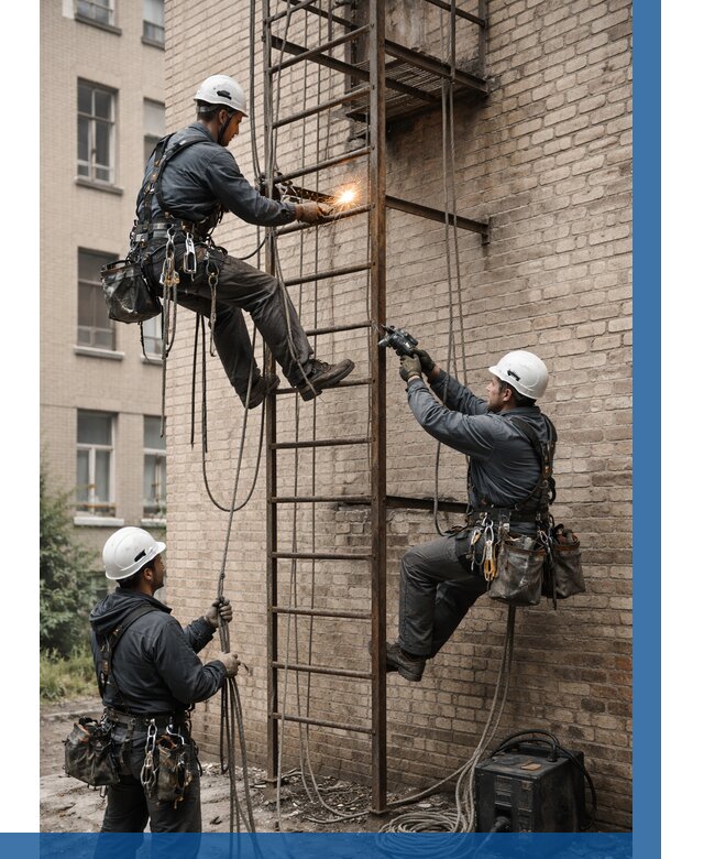 Ремонт пожарной лестницы в Ейске от 7730 р. | ВЫСОТНИК-Еск