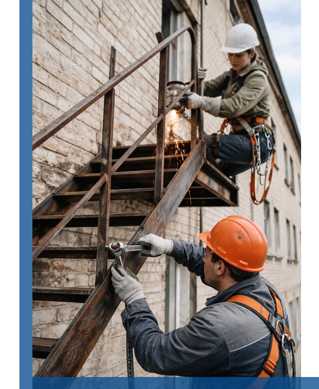 Ремонт и восстановление пожарных лестниц с выездом в Ейске