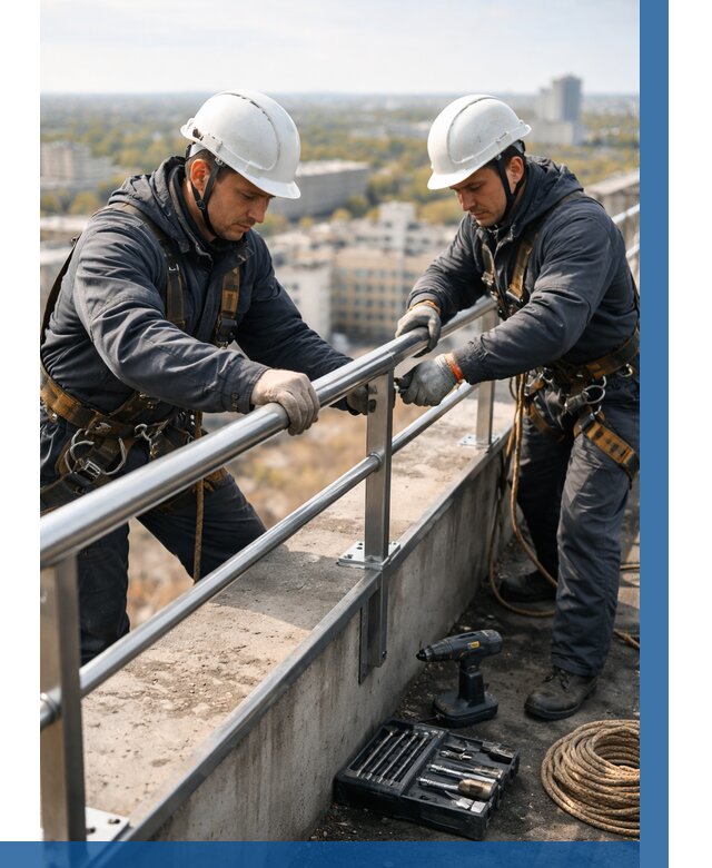 Монтаж перил на высоте в Ейске от 2577 р. | ВЫСОТНИК-Еск