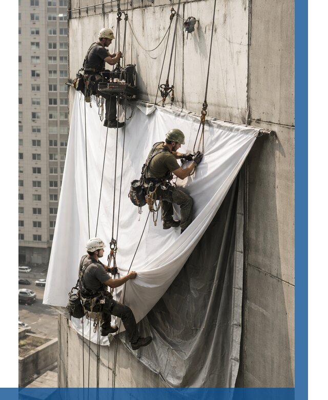 Замена баннерного полотна в Ейске от 6699 р. | ВЫСОТНИК-Еск—заказать