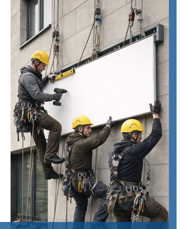 Монтаж рекламной вывески в Ейске от 8245 р. | ВЫСОТНИК-Еск