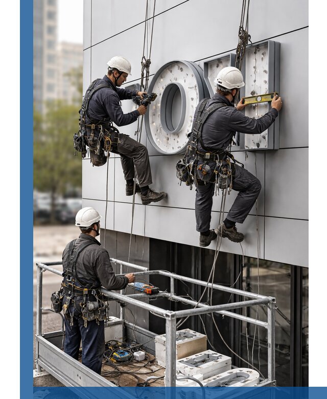 Профессиональный монтаж световых букв в Ейске под ключ