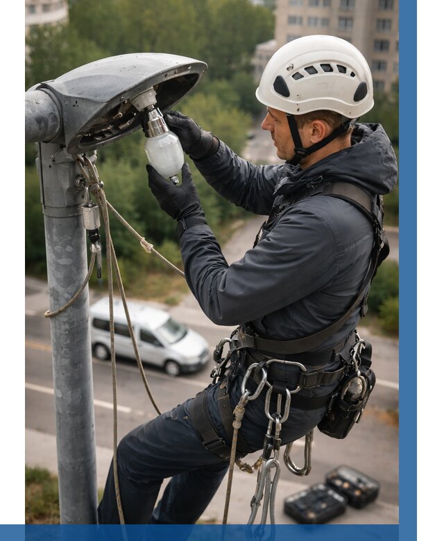 Замена ламп на высоте в Ейске от 2577 р. | ВЫСОТНИК-Еск