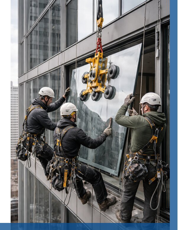 Фасадное остекление зданий под ключ в Ейске от 10306 р. | ВЫСОТНИК-Еск