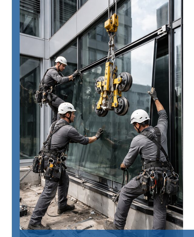 Структурное остекление фасадов в Ейске монтаж и обслуживание