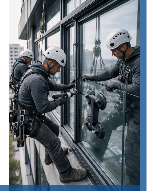 Витражное остекление зданий в Ейске от 3607 р. | ВЫСОТНИК-Еск