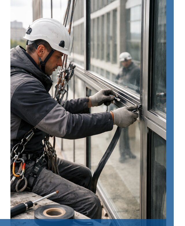 Ремонт витражных конструкций в Ейске от 3607 р. | ВЫСОТНИК-Еск