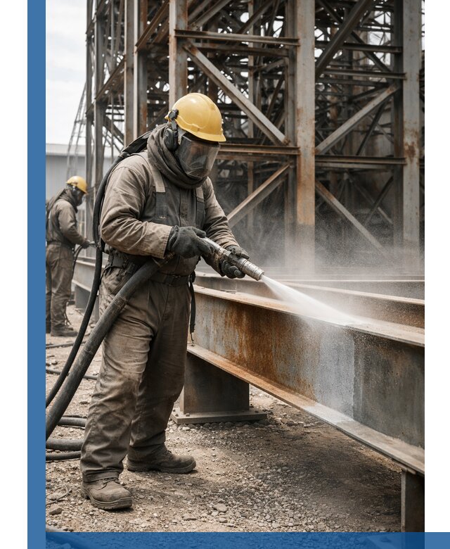 Пескоструйная очистка металлоконструкций в Ейске промышленная