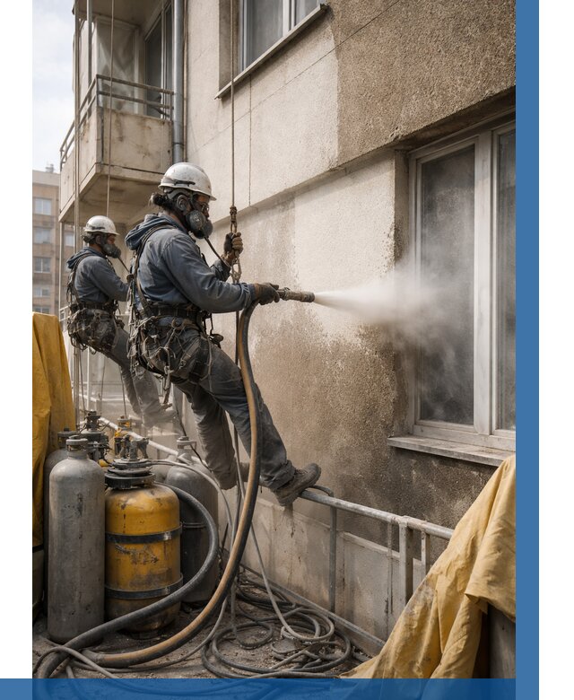 Пескоструйная очистка фасада в Ейске от 670 р. | ВЫСОТНИК-Еск