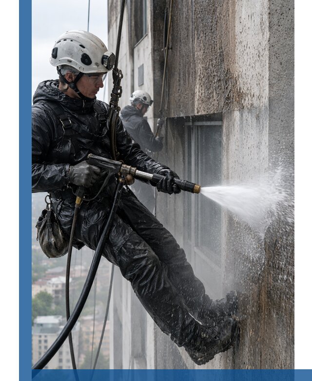 Гидроструйная очистка фасадов и конструкций в Ейске