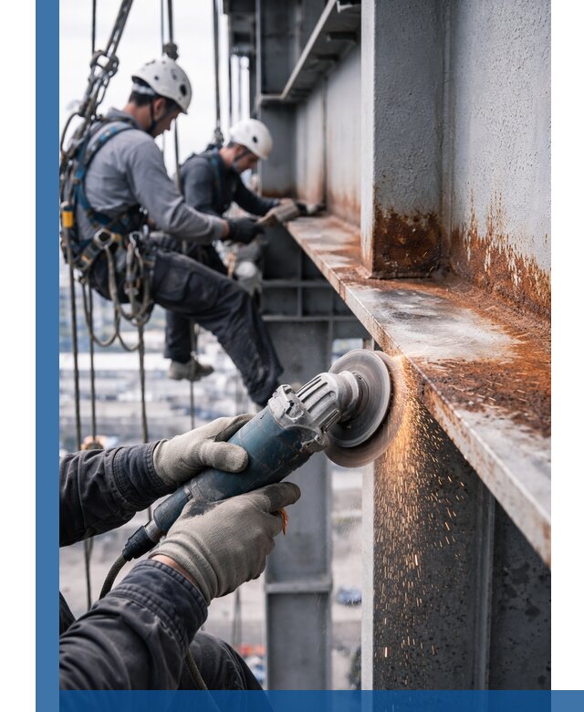 Зачистка металла от ржавчины и подготовка поверхностей в Ейске