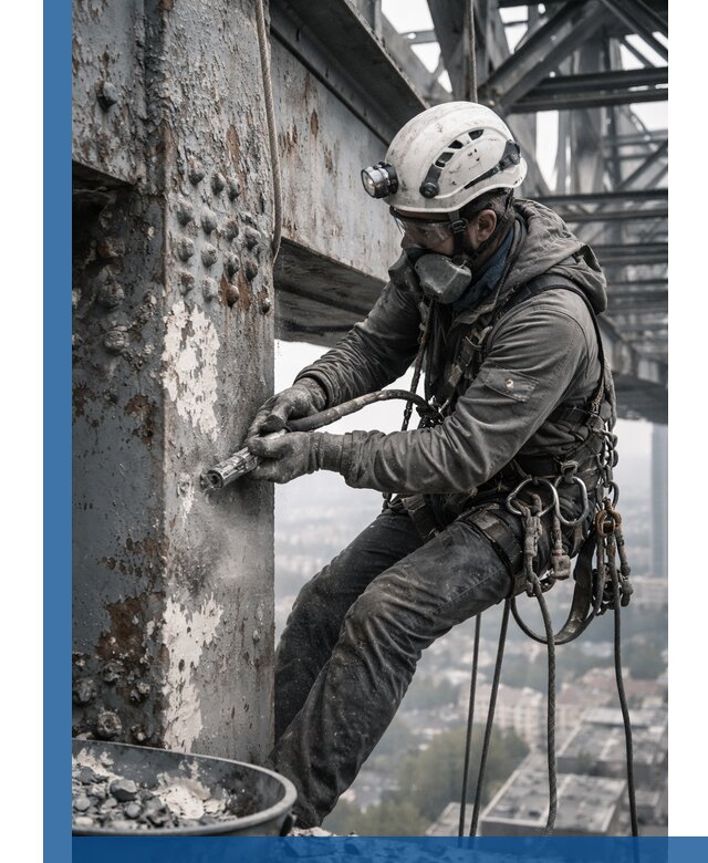 Удаление старой краски с металлических конструкций в Ейске