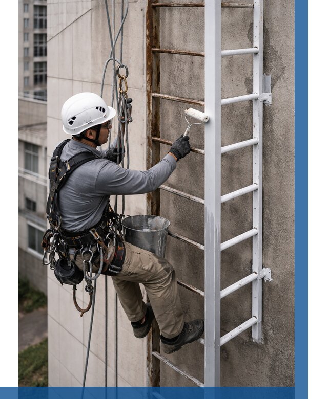 Покраска пожарных лестниц в Ейске от 4638 р. | ВЫСОТНИК-Еск