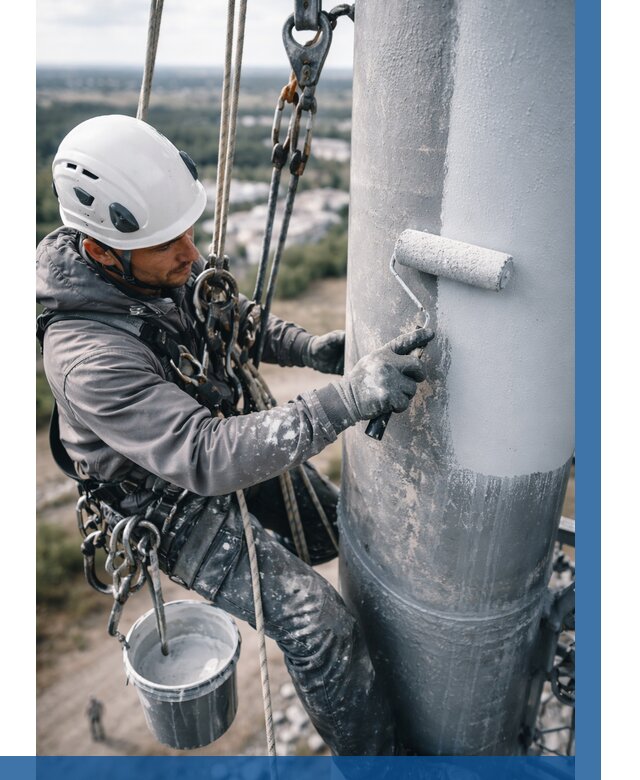 Покраска мачт связи под ключ в Ейске от 876 р. | ВЫСОТНИК-Еск