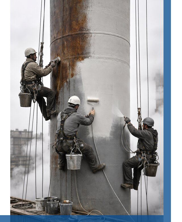 Покраска дымовых труб в Ейске от 8760 р. | ВЫСОТНИК-Еск