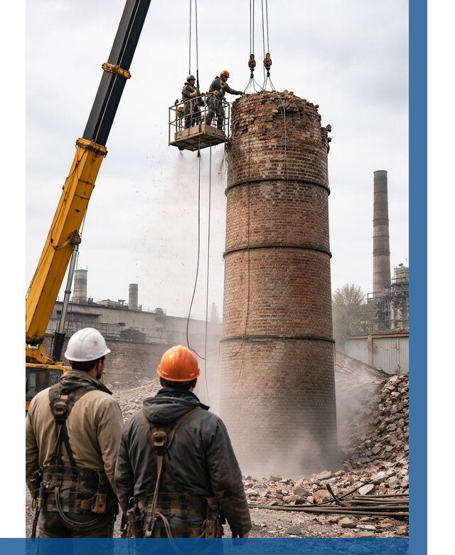 Демонтаж дымовой трубы в Ейске от 92754 р. | ВЫСОТНИК-Еск, смета