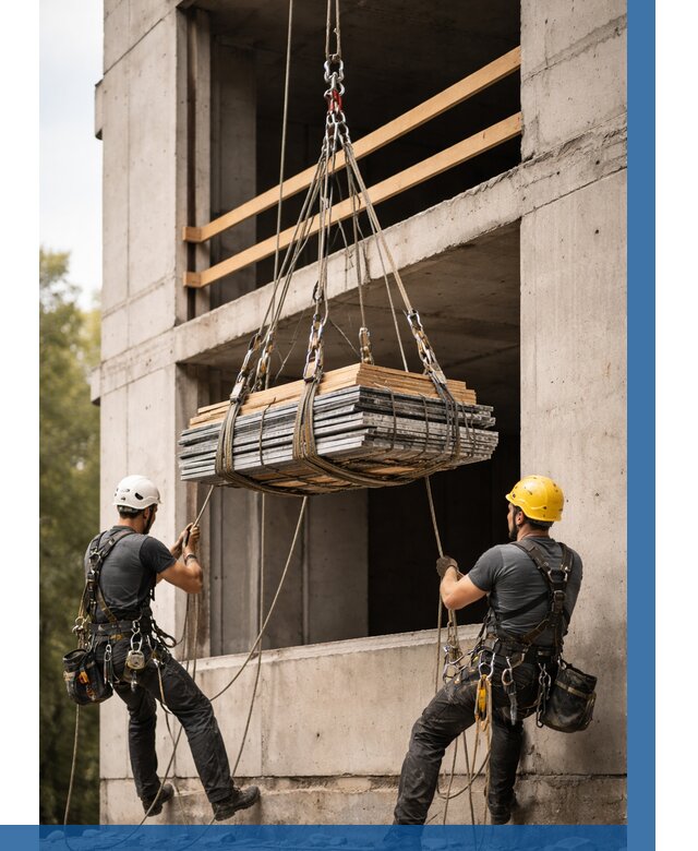 Подъем материала на этаж веревками в Ейске от 1546 р. | ВЫСОТНИК-Еск