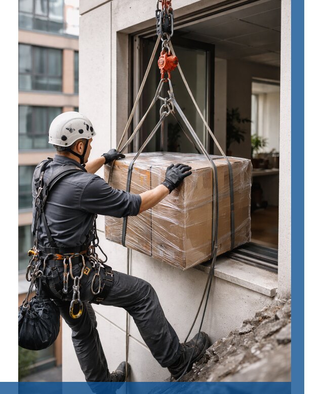 Подъем груза через окно в Ейске от 4638 р. | ВЫСОТНИК-Еск