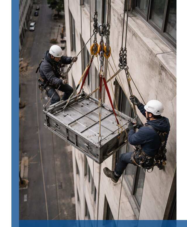 Спуск и подъем грузов по фасаду в Ейске для зданий