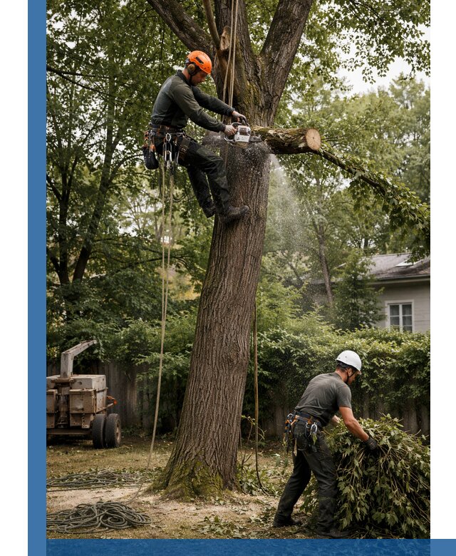 Кронирование деревьев в Ейске, безопасная высотная обрезка