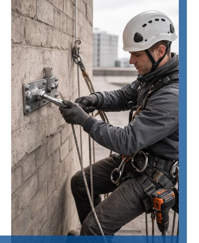 Установка анкерных точек в Ейске от 3607 р. | ВЫСОТНИК-Еск